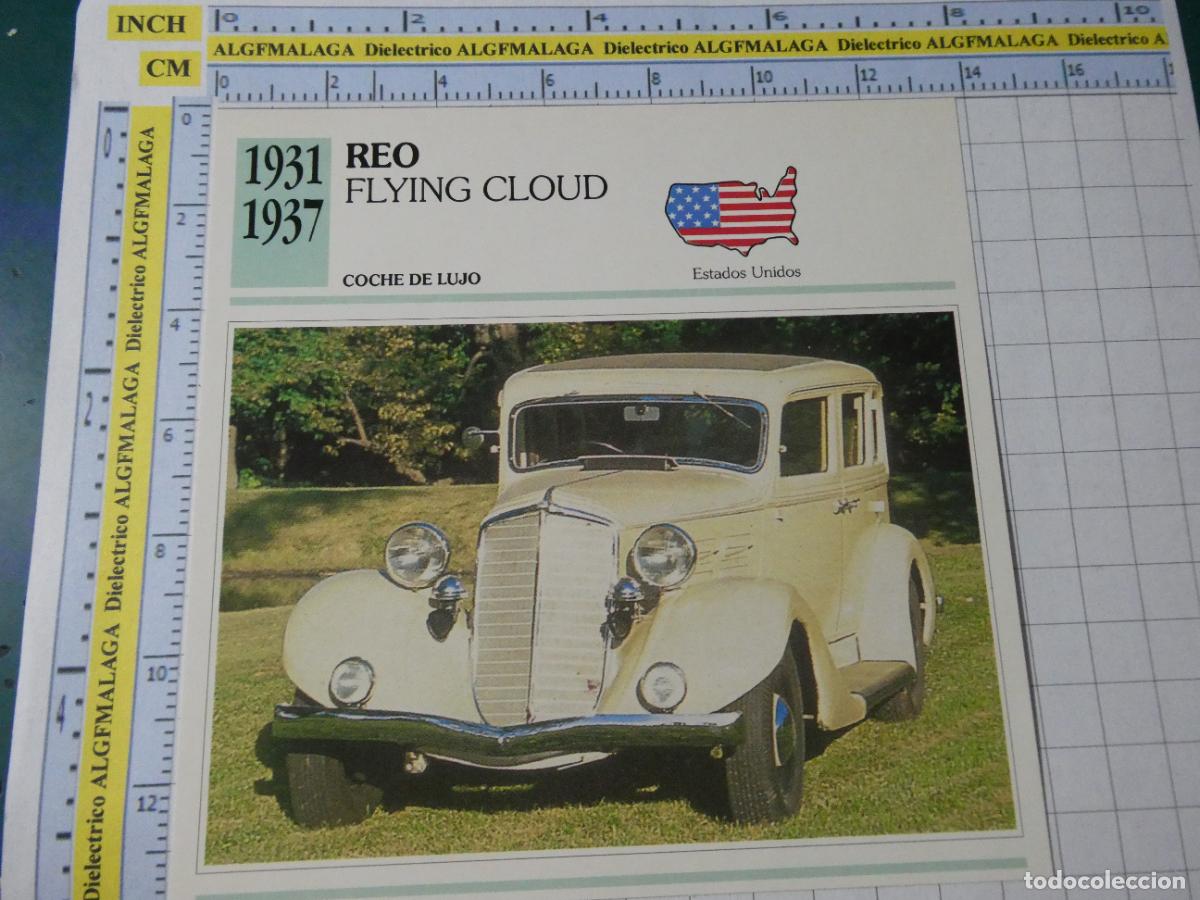 Coches y motocicletas: TARJETA FICHA T&Eacute;CNICA COCHES COLECCI&Oacute;N PLANETA AGOSTINI ESTADOS UNIDOS 1931 REO FLYING CLOUD 1287