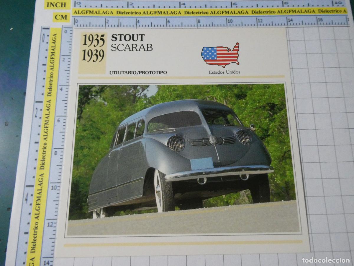 Coches y motocicletas: TARJETA FICHA T&Eacute;CNICA COCHES COLECCI&Oacute;N PLANETA AGOSTINI ESTADOS UNIDOS 1935 STOUT SCARAB 1289
