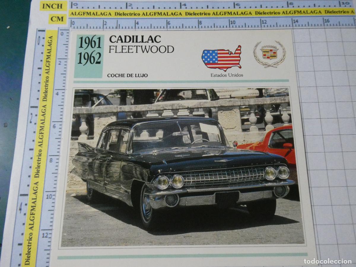 Coches y motocicletas: TARJETA FICHA T&Eacute;CNICA COCHES COLECCI&Oacute;N PLANETA AGOSTINI ESTADOS UNIDOS 1961 CADILLAC FLEETWOOD 1291