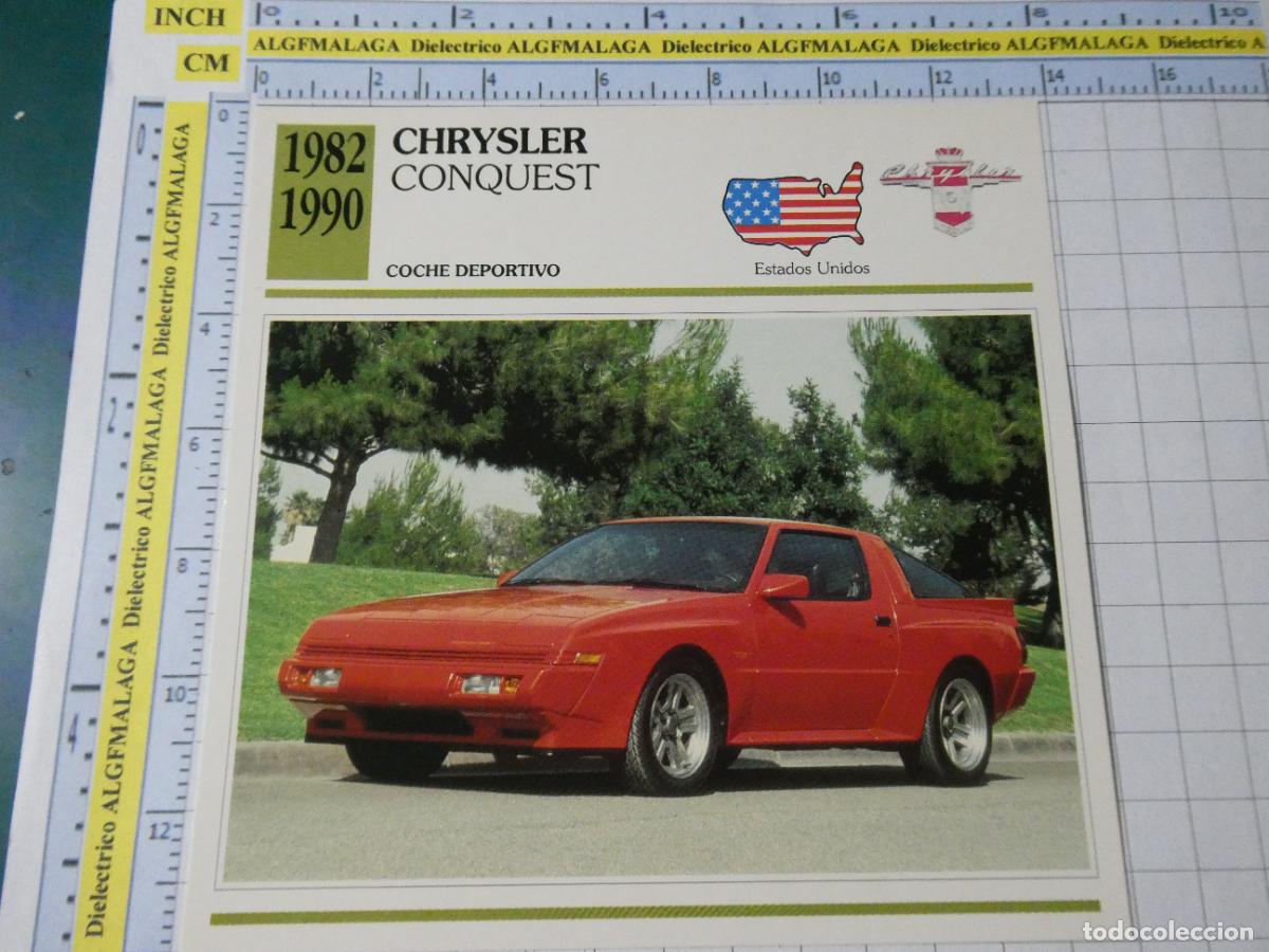 Coches y motocicletas: TARJETA FICHA T&Eacute;CNICA COCHES COLECCI&Oacute;N PLANETA AGOSTINI ESTADOS UNIDOS 1982 CHRYSLER CONQUEST 1292