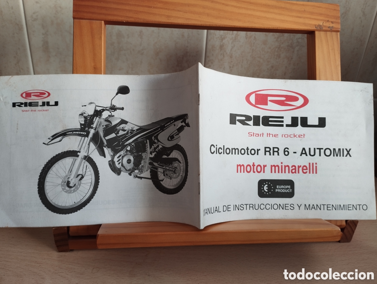 Coches y motocicletas: MOTO RIEJU CICLOMOTOR RR6-AUTOMIX MANUAL INSTRUCCIONES