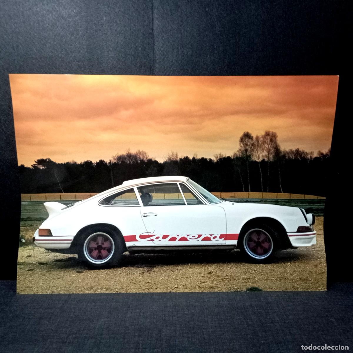 Coches y motocicletas: Lamina Fotografia Porsche Carrera RS 2.7 1973 Cola de Pato Cartel Poster Coche Clasico Motor 45x31cm