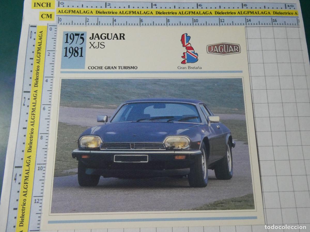 Coches y motocicletas: TARJETA FICHA T&Eacute;CNICA COCHES COLECCI&Oacute;N PLANETA AGOSTINI REINO UNIDO. 1975 JAGUAR XJS 1317