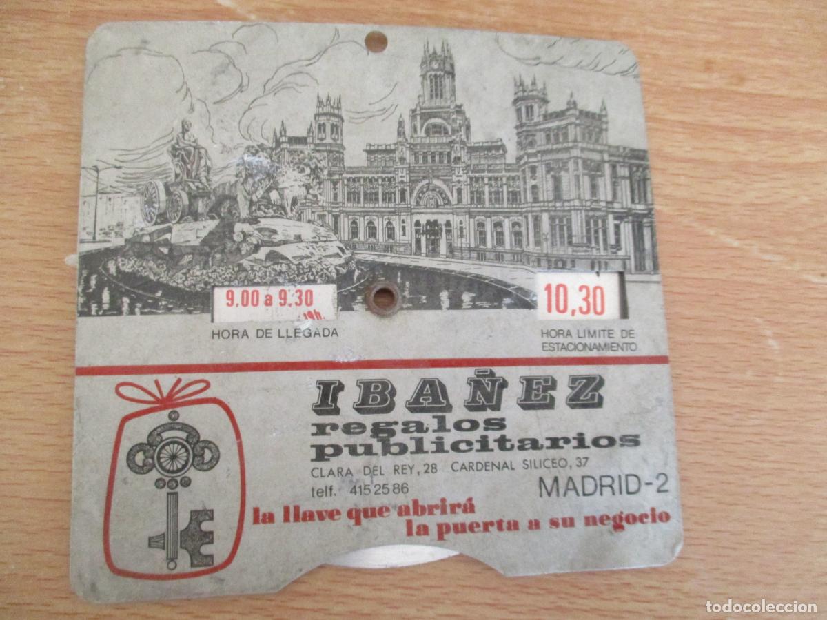 Coches y motocicletas: DISCO MET&Aacute;LICO DE CONTROL HORARIO ESTACIONAMIENTO COCHE- MIDE 11 X 11.5 CM.-
