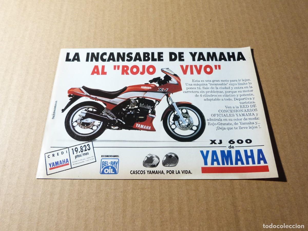 Coches y motocicletas: Anuncio Yamaha XJ 600 al rojo vivo - Publicidad de los a&ntilde;os 80