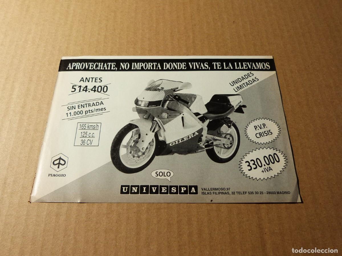 Coches y motocicletas: Anuncio Gilera Crono 125 - Publicidad de los a&ntilde;os 90
