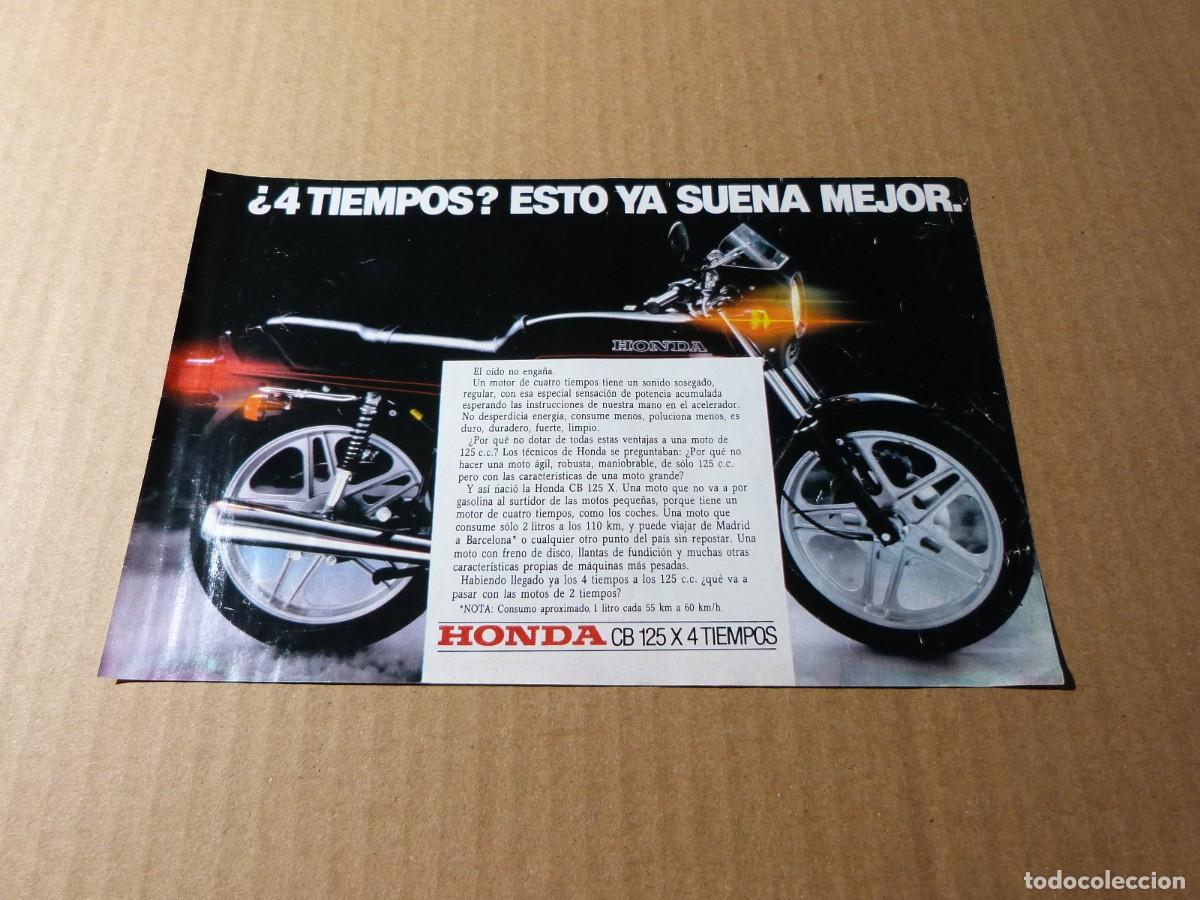 Coches y motocicletas: Anuncio Honda CB 125 X 4 Tiempos - Publicidad de los a&ntilde;os 80