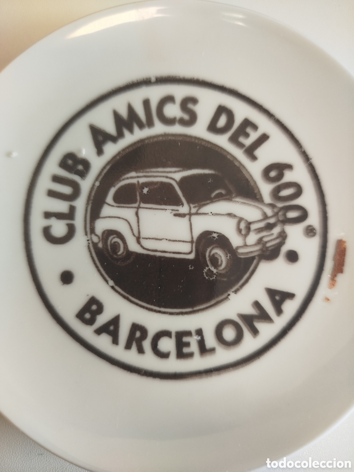 Coches y motocicletas: Plato cer&aacute;mica &rdquo;Amigos del 600&rdquo;.