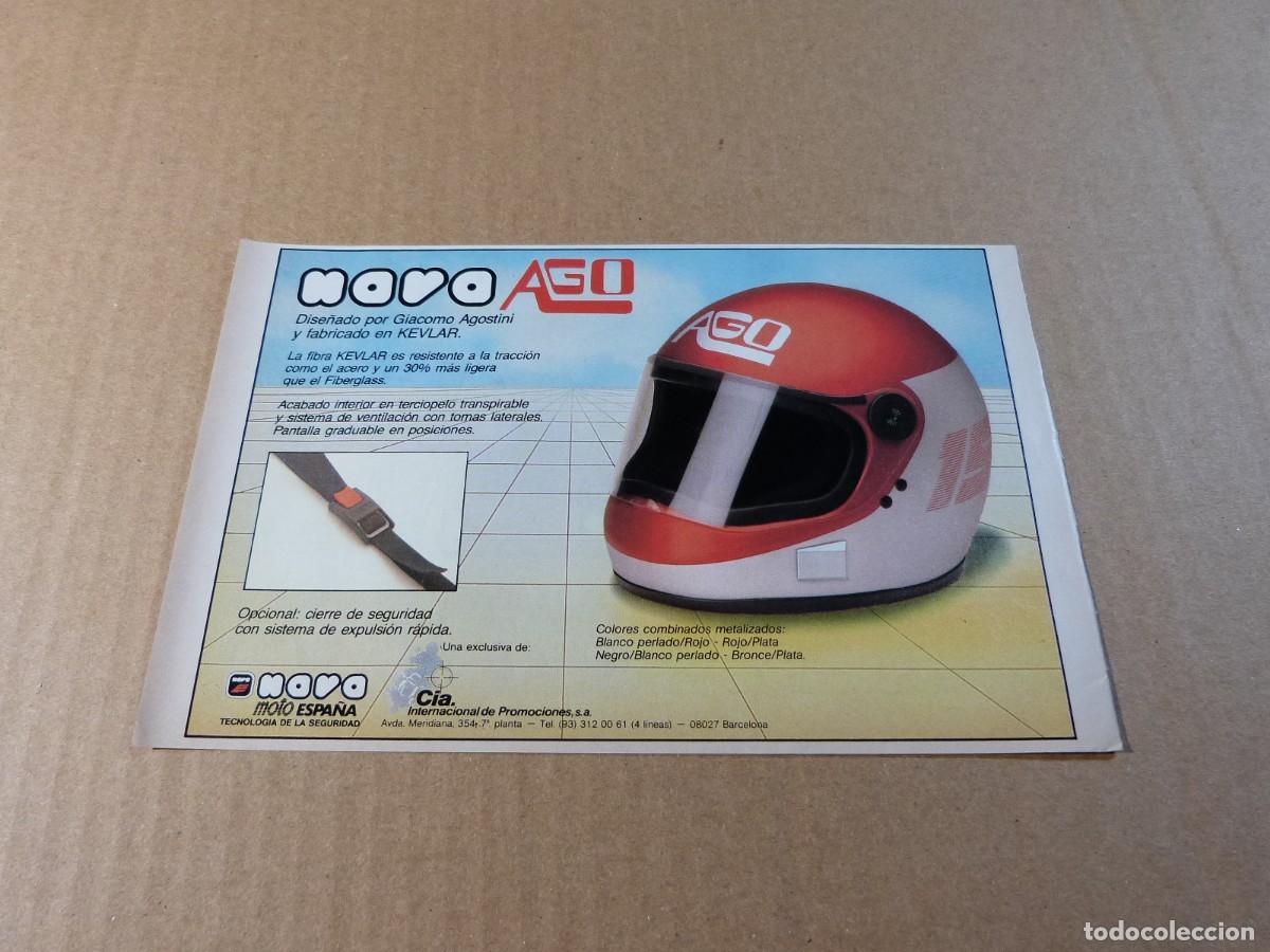 Coches y motocicletas: Anuncio casco Nava AGO dise&ntilde;ado por Giacomo Agostini - Publicidad de los a&ntilde;os 80