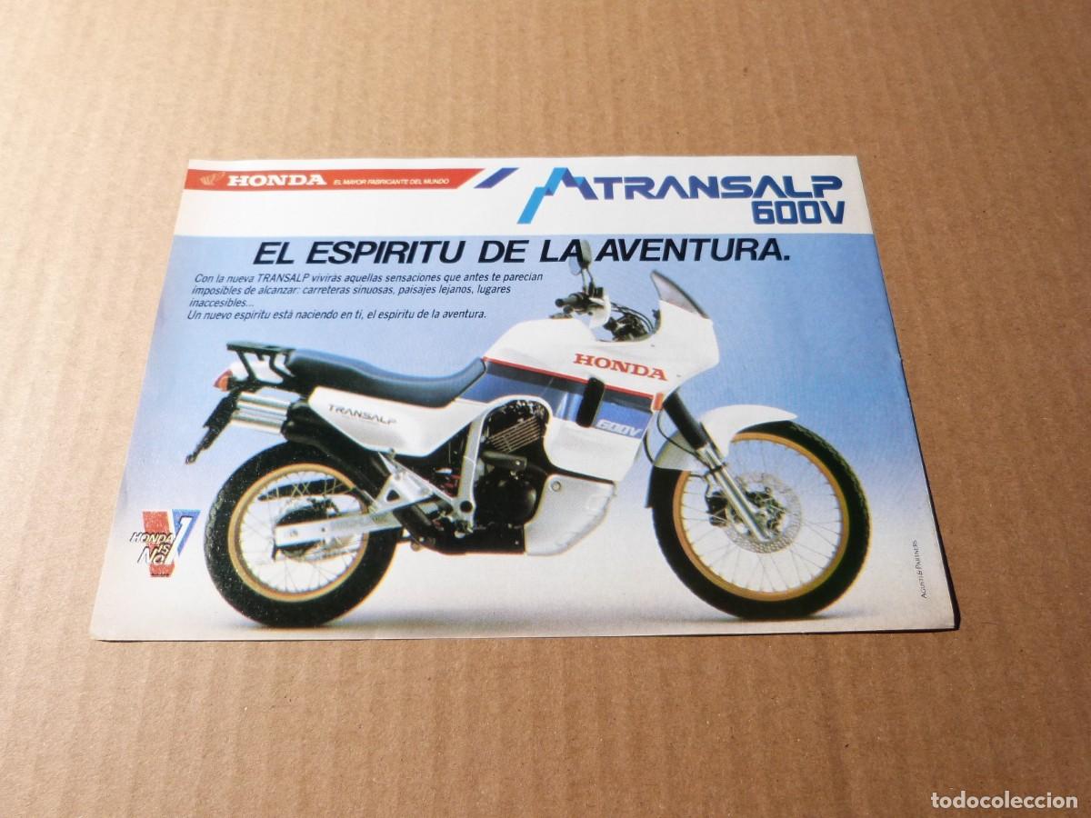 Coches y motocicletas: Anuncio Honda Transalp 600 V 600V - Publicidad de los a&ntilde;os 80
