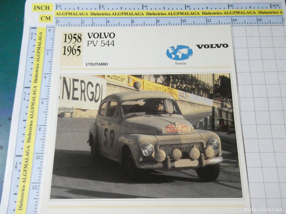 Coches y motocicletas: TARJETA FICHA T&Eacute;CNICA COCHES COLECCI&Oacute;N PLANETA AGOSTINI SUECIA 1958 VOLVO PV 544 1344