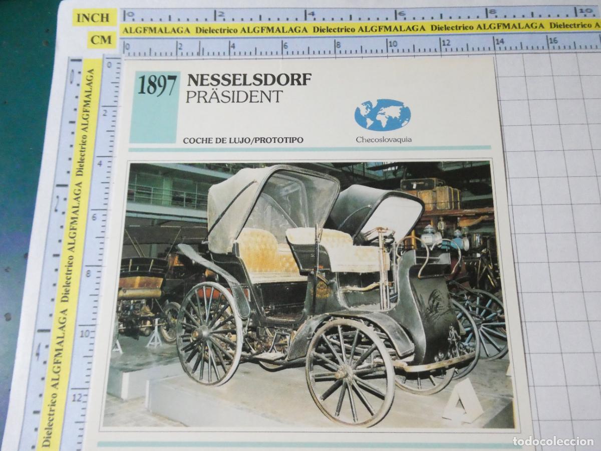 Coches y motocicletas: TARJETA FICHA T&Eacute;CNICA COCHES COLECCI&Oacute;N PLANETA AGOSTINI CHECOSLOVAQUIA 1897 NESSELSDORF. 1352