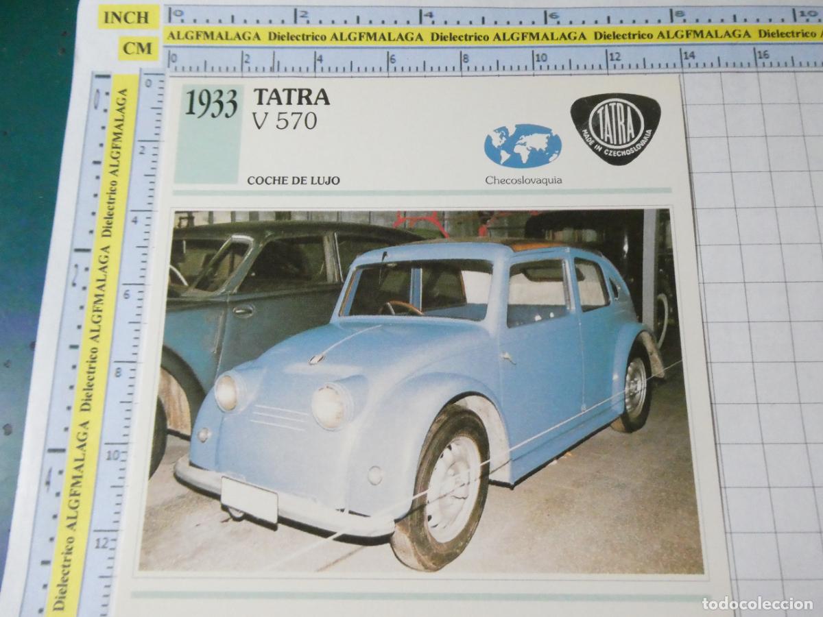 Coches y motocicletas: TARJETA FICHA T&Eacute;CNICA COCHES COLECCI&Oacute;N PLANETA AGOSTINI CHECOSLOVAQUIA 1933 TATRA V 570. 1353