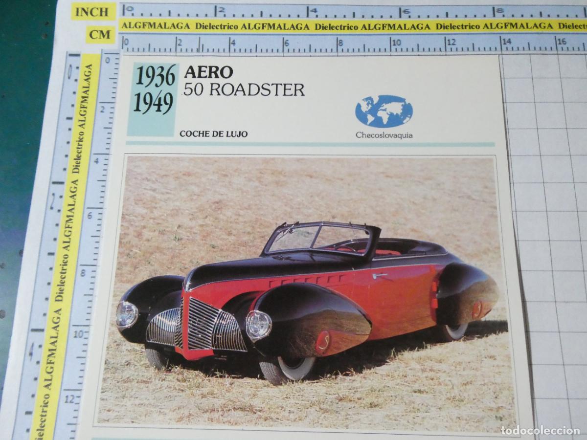 Coches y motocicletas: TARJETA FICHA T&Eacute;CNICA COCHES COLECCI&Oacute;N PLANETA AGOSTINI CHECOSLOVAQUIA 1936 AERO 50 ROADSTER. 1354