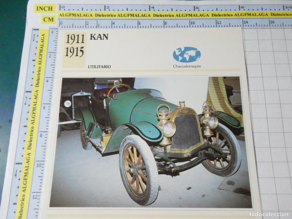 Coches y motocicletas: TARJETA FICHA T&Eacute;CNICA COCHES COLECCI&Oacute;N PLANETA AGOSTINI CHECOSLOVAQUIA 1911 KAN 1359