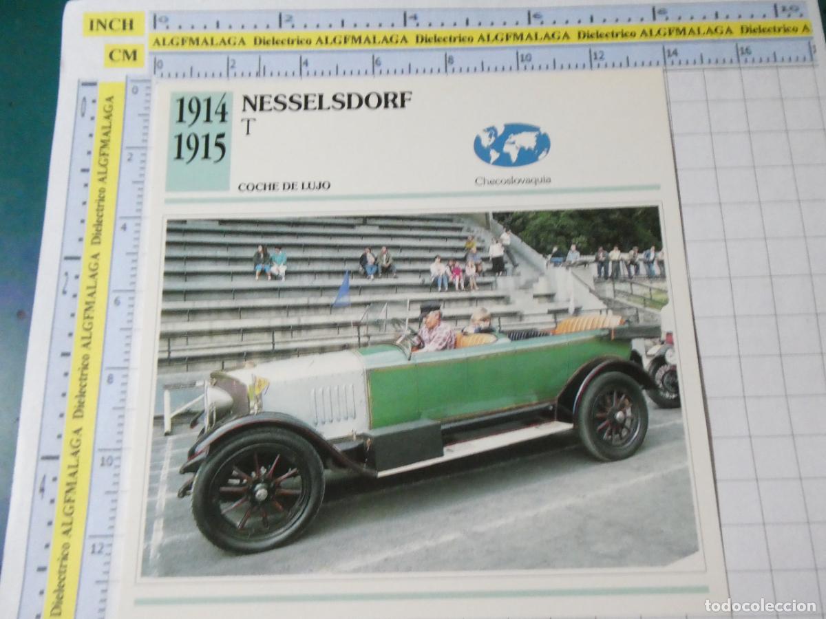 Coches y motocicletas: TARJETA FICHA T&Eacute;CNICA COCHES COLECCI&Oacute;N PLANETA AGOSTINI CHECOSLOVAQUIA 1914 NESSELSDORF 1361