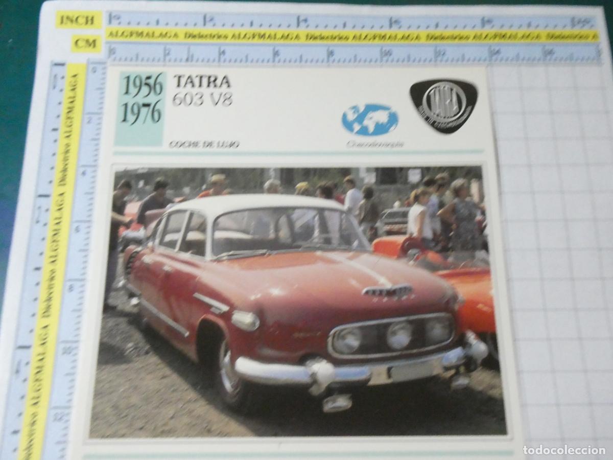 Coches y motocicletas: TARJETA FICHA T&Eacute;CNICA COCHES COLECCI&Oacute;N PLANETA AGOSTINI CHECOSLOVAQUIA 1956 TATRA 603 V8 1362