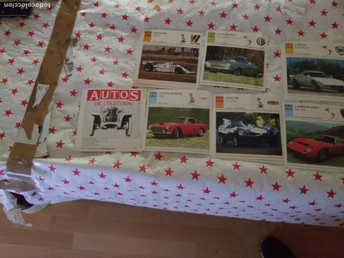 Coches y motocicletas: Lote de 35 fichas autos de colecci&oacute;n planeta Agostin 1992