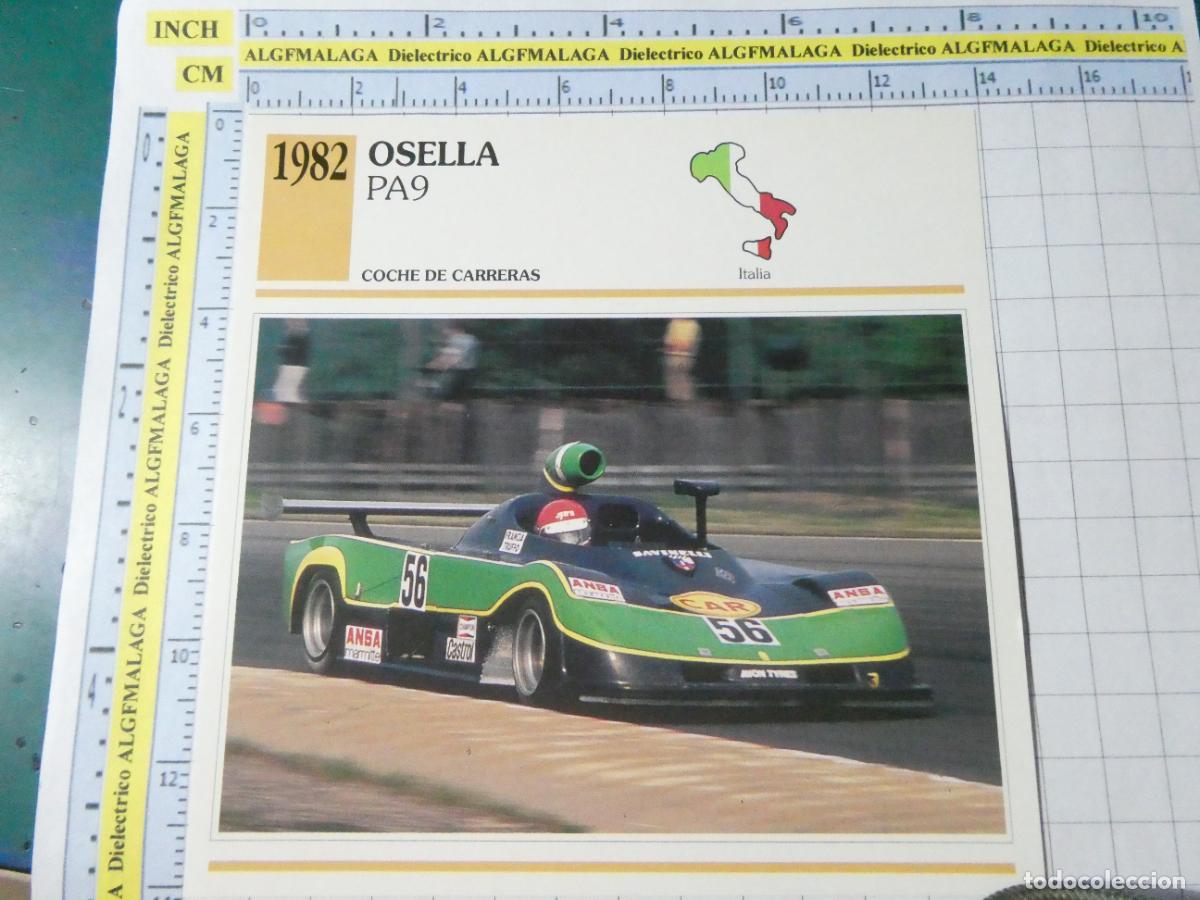 Coches y motocicletas: TARJETA FICHA T&Eacute;CNICA COCHES COLECCI&Oacute;N PLANETA AGOSTINI ITALIA 1982 OSELLA PA9 1372