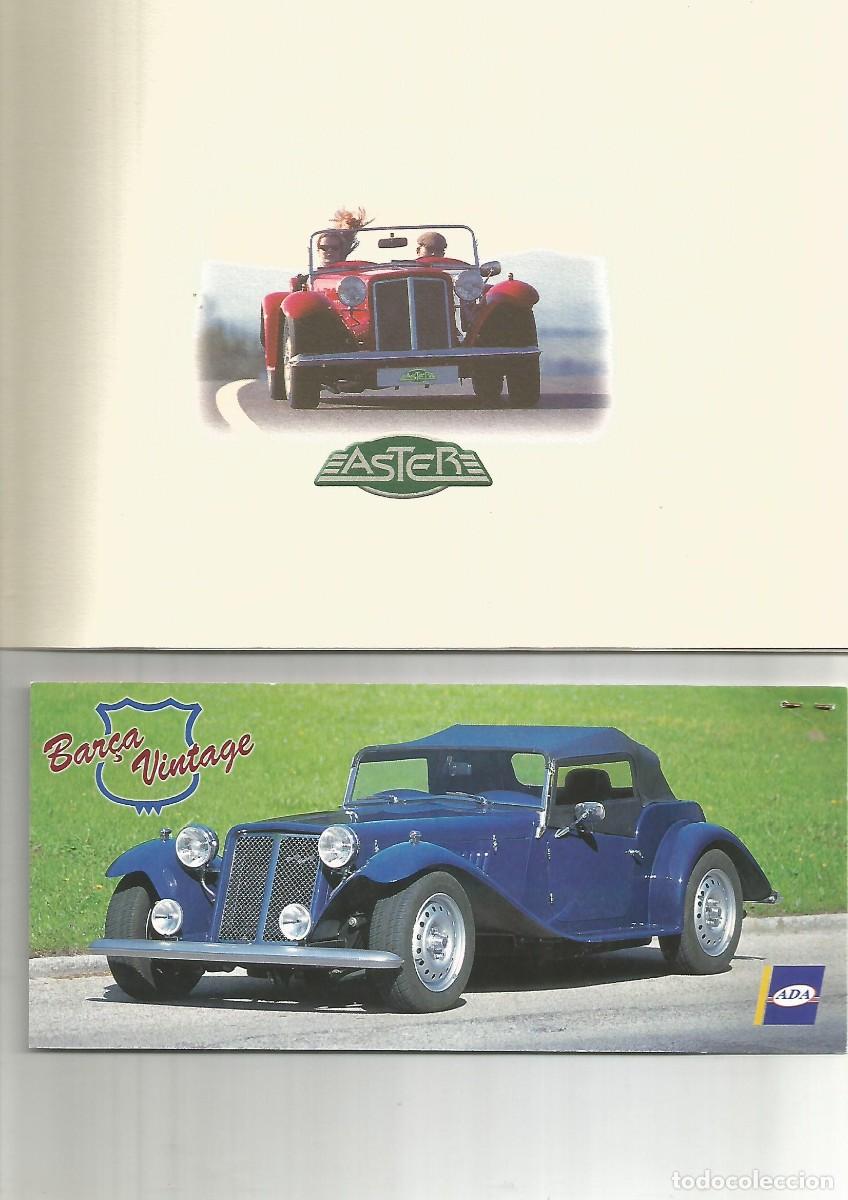 Coches y motocicletas: Aster ADF1 Roadster 2000 Ford folleto 4 p&aacute;ginas + tarjeta publicidad Bar&ccedil;a Vintage O Neil Motorsport