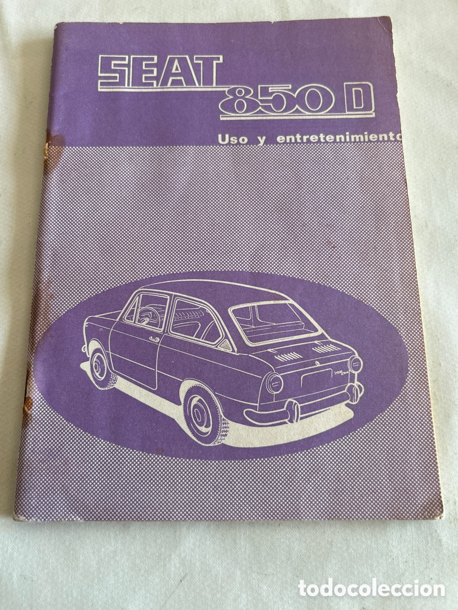 Coches y motocicletas: Libro de mecanica Seat 850 D.1973