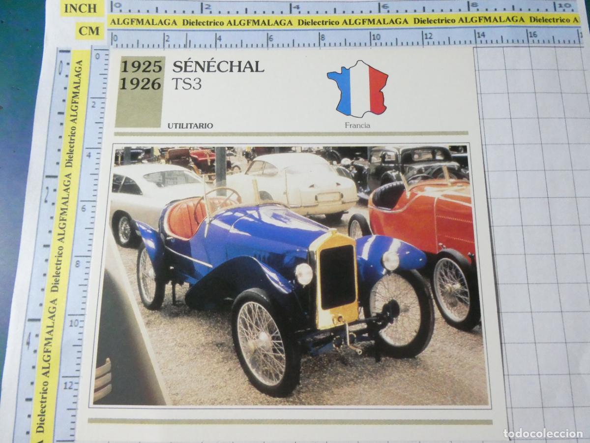 Coches y motocicletas: TARJETA FICHA T&Eacute;CNICA COCHES COLECCI&Oacute;N PLANETA AGOSTINI ITALIA 1925 S&Eacute;N&Eacute;CHAL TS3 1389