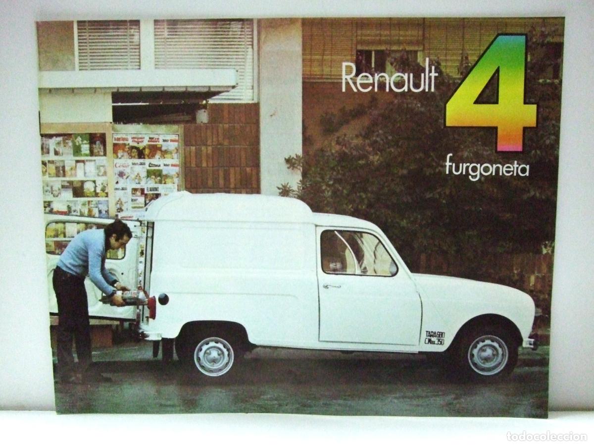 Coches y motocicletas: RENAULT 4 FURGONETA FOLLETO PUBLICITARIO 1976 R4 R-4 CUATRO COCHE CATALOGO COMERCIAL PUBLICIDAD