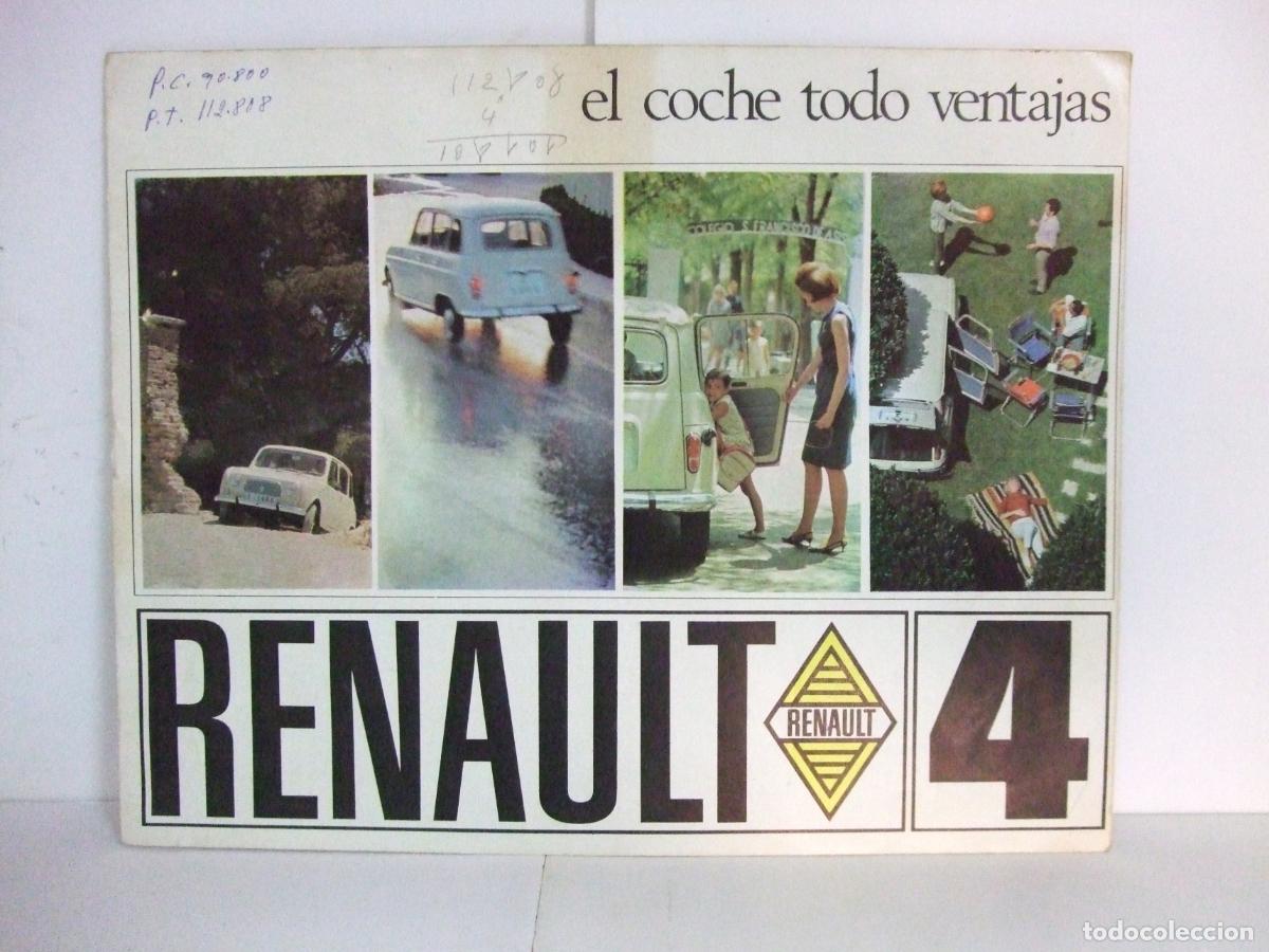 Coches y motocicletas: RENAULT 4 SUPER FOLLETO PUBLICITARIO 1965 R4 R-4 CUATRO COCHE CATALOGO COMERCIAL PUBLICIDAD