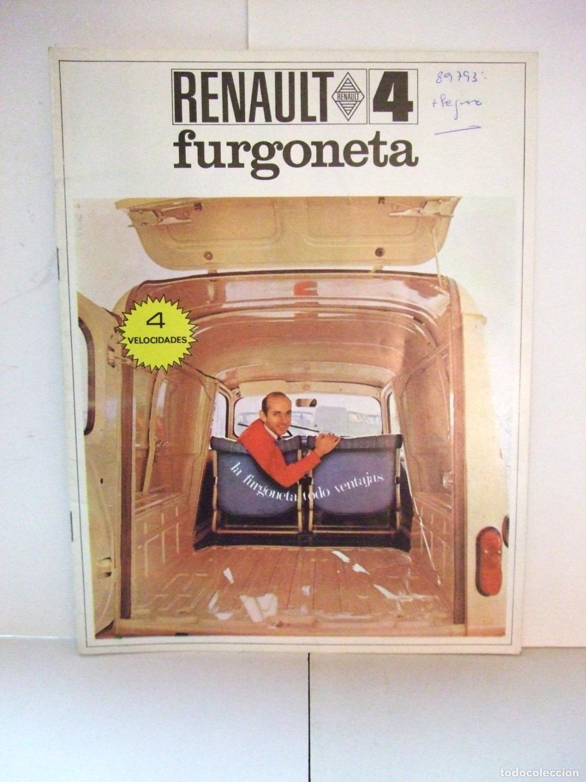 Coches y motocicletas: RENAULT 4 FURGONETA FOLLETO PUBLICITARIO 1966 R4 R-4 CUATRO COCHE CATALOGO COMERCIAL PUBLICIDAD FASA