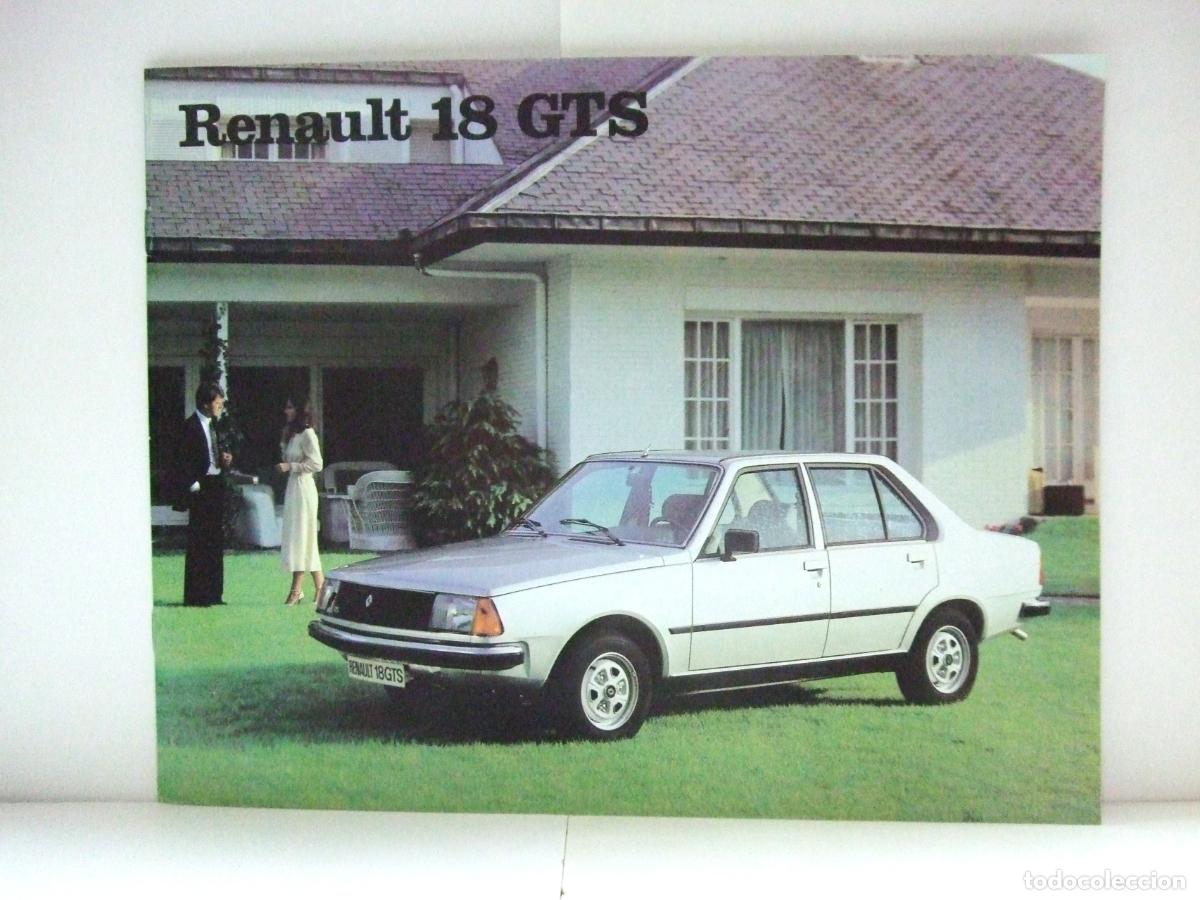 Coches y motocicletas: RENAULT 18 GTS FOLLETO PUBLICITARIO 1979 R18 R-18 COCHE CATALOGO PROMOCIONAL PUBLICIDAD FASA
