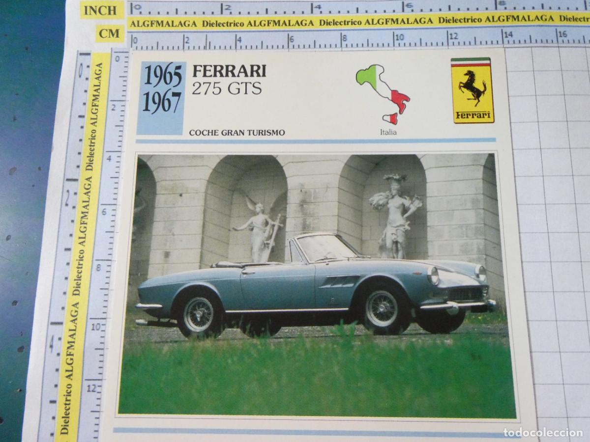 Coches y motocicletas: TARJETA FICHA T&Eacute;CNICA COCHES COLECCI&Oacute;N PLANETA AGOSTINI ITALIA 1965 FERRARI 275 GTS 1413