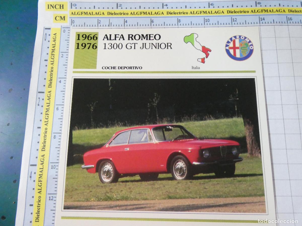 Coches y motocicletas: TARJETA FICHA T&Eacute;CNICA COCHES COLECCI&Oacute;N PLANETA AGOSTINI ITALIA 1966 ALFA ROMEO 1300 GT JUNIOR 1414