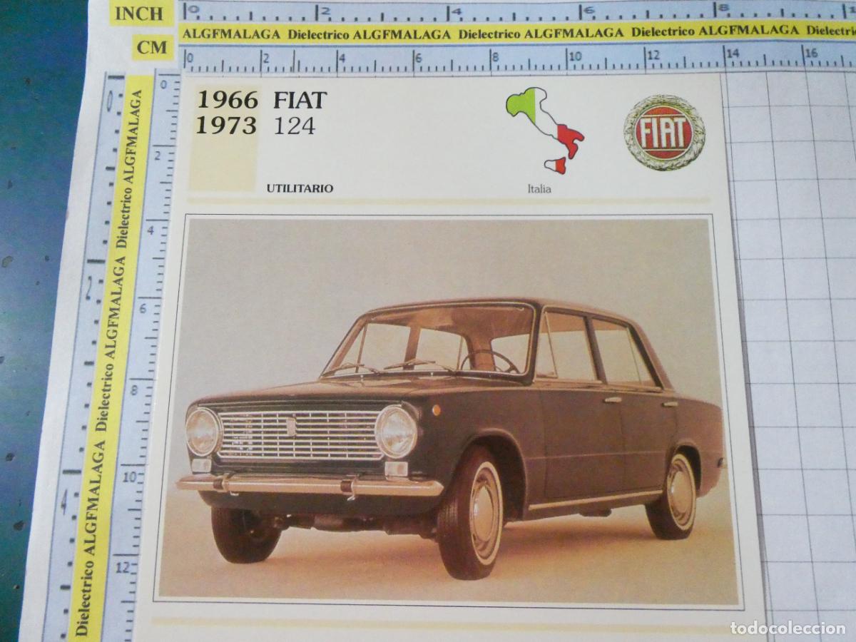 Coches y motocicletas: TARJETA FICHA T&Eacute;CNICA COCHES COLECCI&Oacute;N PLANETA AGOSTINI ITALIA 1966 FIAT 124 1417