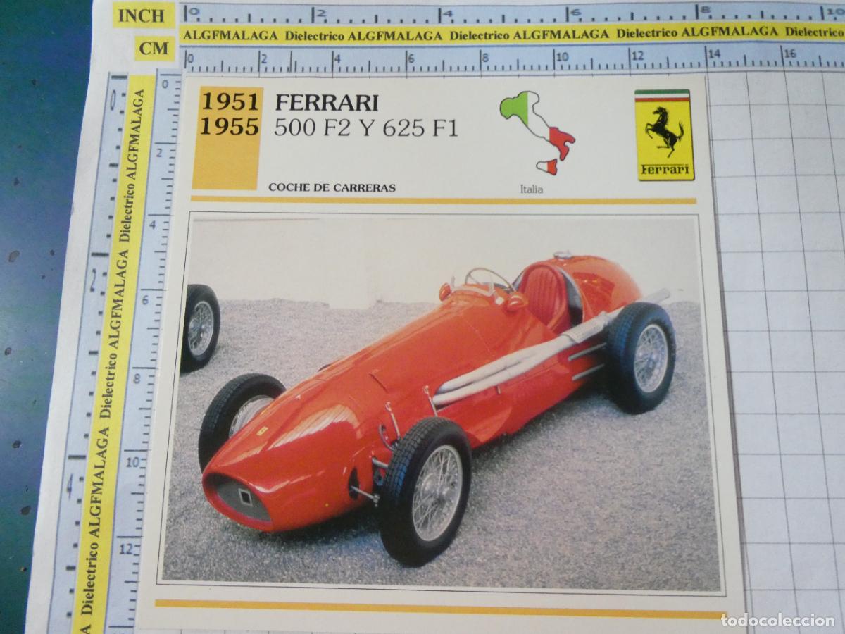 Coches y motocicletas: TARJETA FICHA T&Eacute;CNICA COCHES COLECCI&Oacute;N PLANETA AGOSTINI ITALIA 1951 FERRARI 500 F2 1418