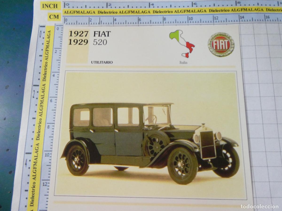 Coches y motocicletas: TARJETA FICHA T&Eacute;CNICA COCHES COLECCI&Oacute;N PLANETA AGOSTINI ITALIA 1927 FIAT 520 1419