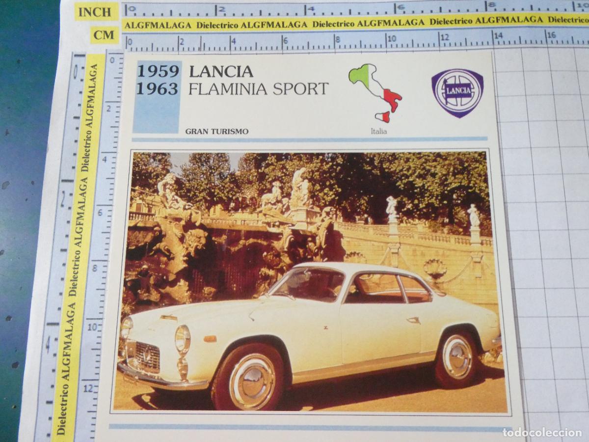 Coches y motocicletas: TARJETA FICHA T&Eacute;CNICA COCHES COLECCI&Oacute;N PLANETA AGOSTINI ITALIA 1959 LANCIA FLAMINIA SPORT 1423