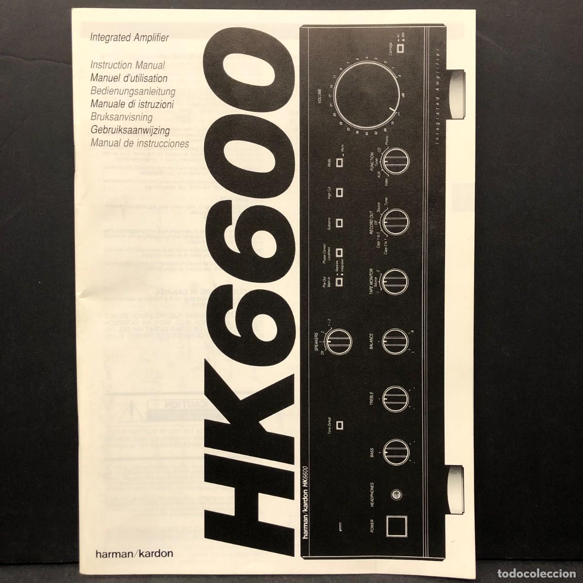 Coches y motocicletas: MANUAL DE INSTRUCCIONES - HK6600 - HARMAN - KARDON / 1160