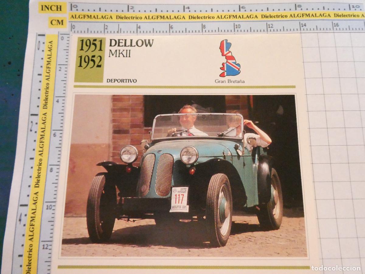 Coches y motocicletas: TARJETA FICHA T&Eacute;CNICA COCHES COLECCI&Oacute;N PLANETA AGOSTINI GRAN BRETA&Ntilde;A. 1951 DELLOW MKII 1437