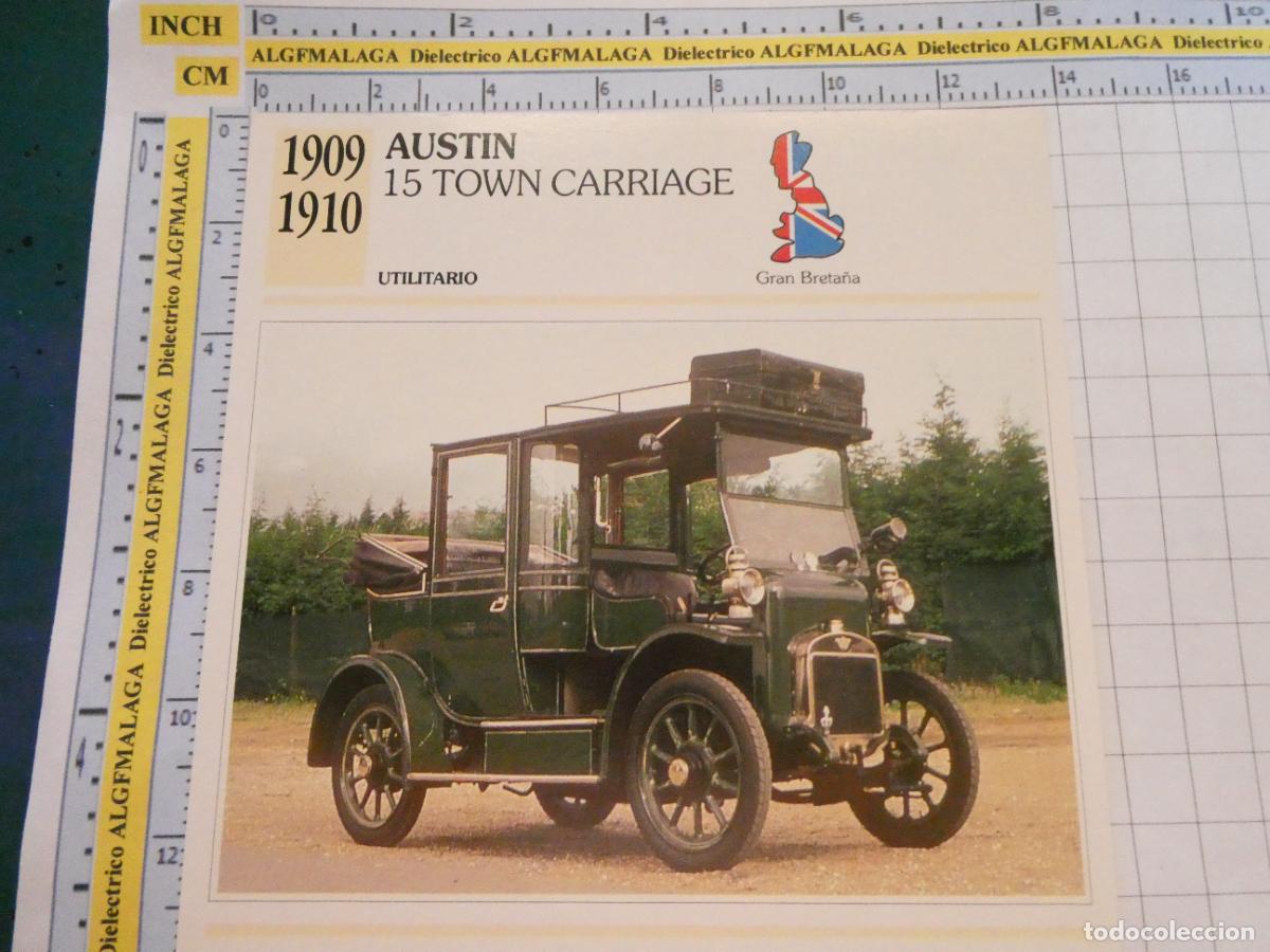 Coches y motocicletas: TARJETA FICHA T&Eacute;CNICA COCHES COLECCI&Oacute;N PLANETA AGOSTINI GRAN BRETA&Ntilde;A. 1909 AUSTIN 15 TOWN 1440