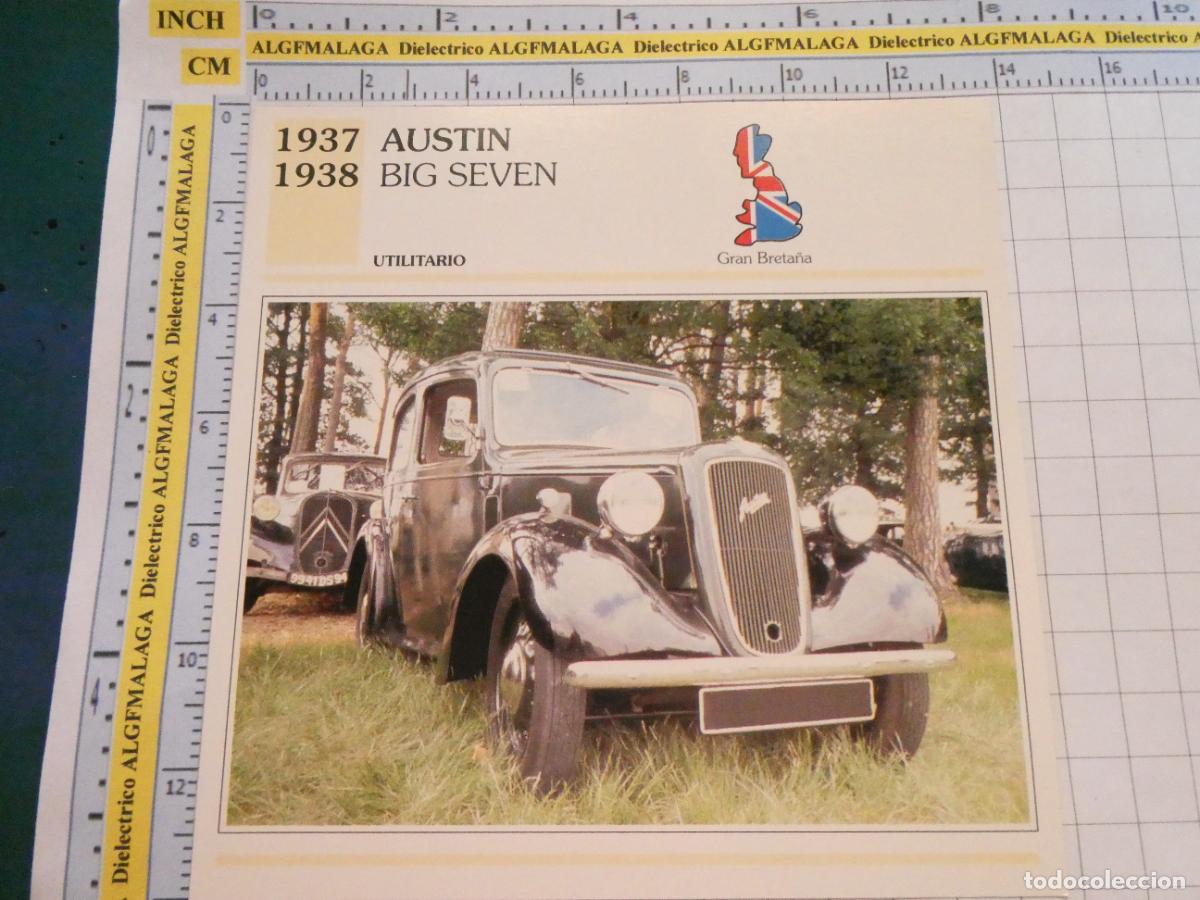 Coches y motocicletas: TARJETA FICHA T&Eacute;CNICA COCHES COLECCI&Oacute;N PLANETA AGOSTINI GRAN BRETA&Ntilde;A. 1937 AUSTIN BIG SEVEN 1442