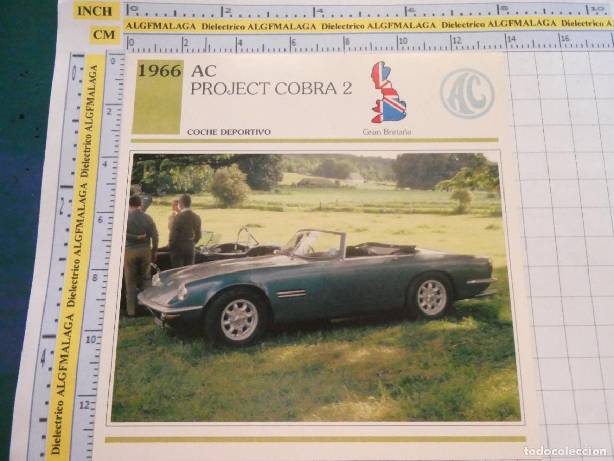 Coches y motocicletas: TARJETA FICHA T&Eacute;CNICA COCHES COLECCI&Oacute;N PLANETA AGOSTINI GRAN BRETA&Ntilde;A. 1966 AC PROJECT COBRA 2 1443
