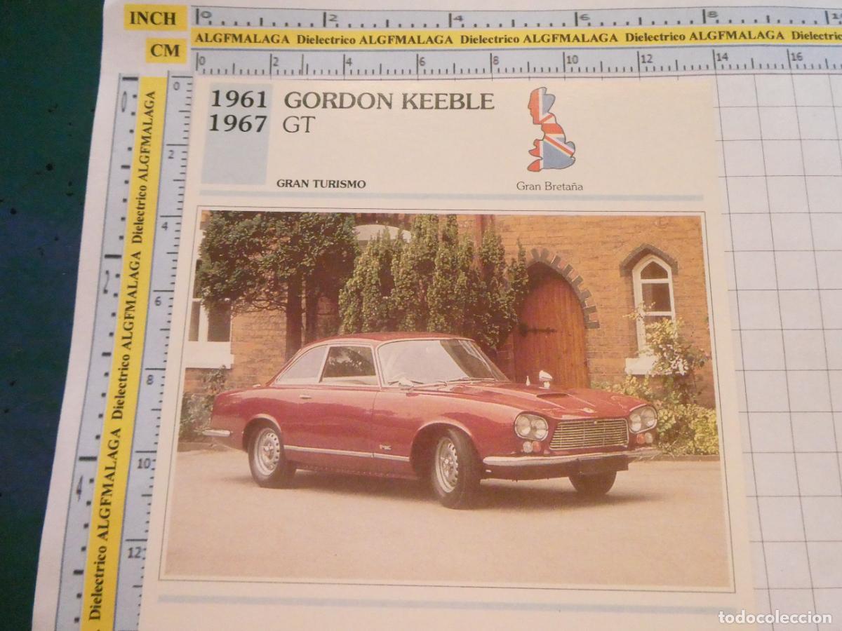 Coches y motocicletas: TARJETA FICHA T&Eacute;CNICA COCHES COLECCI&Oacute;N PLANETA AGOSTINI GRAN BRETA&Ntilde;A. 1961 GORDON KEEBLE 1445