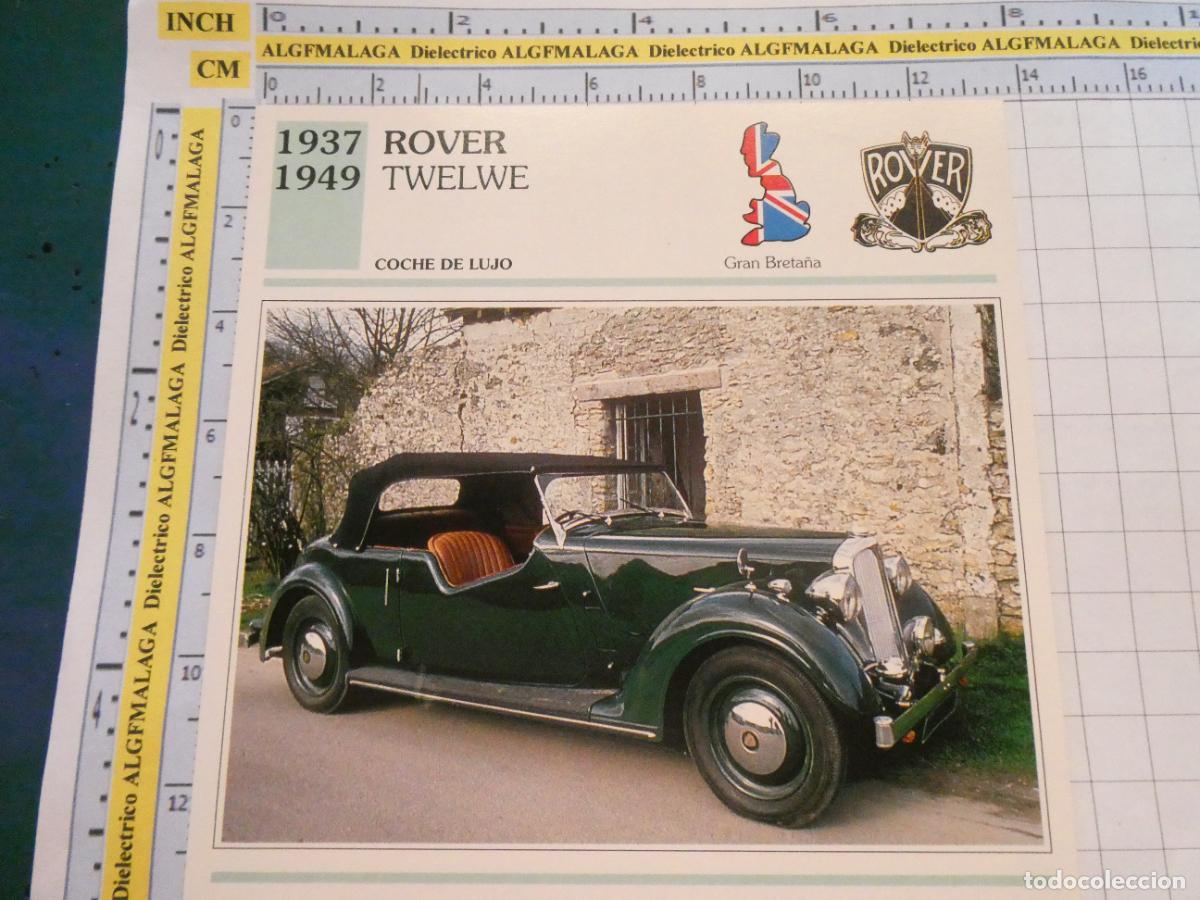 Coches y motocicletas: TARJETA FICHA T&Eacute;CNICA COCHES COLECCI&Oacute;N PLANETA AGOSTINI GRAN BRETA&Ntilde;A. 1937 ROVER TWELWE 1447
