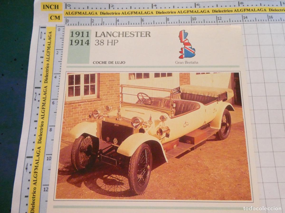 Coches y motocicletas: TARJETA FICHA T&Eacute;CNICA COCHES COLECCI&Oacute;N PLANETA AGOSTINI GRAN BRETA&Ntilde;A. 1911 LANCHESTER 38 HP 1448