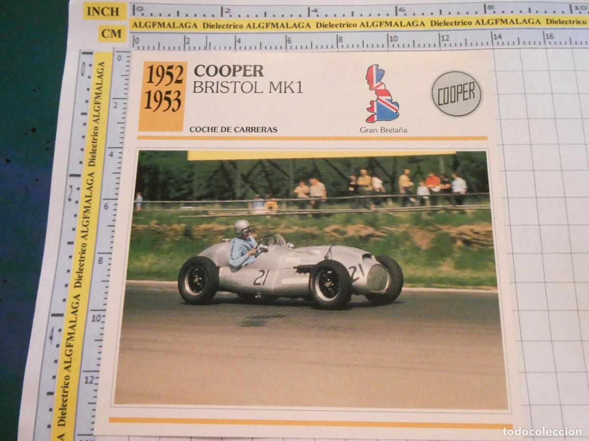 Coches y motocicletas: TARJETA FICHA T&Eacute;CNICA COCHES COLECCI&Oacute;N PLANETA AGOSTINI GRAN BRETA&Ntilde;A. 1952 COOPER BRISTOL MK1 1453