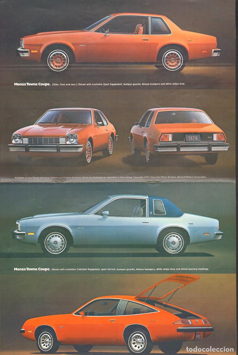 Coches y motocicletas: Cat&aacute;logo original Chevrolet Monza 2+2 Hatchback y Towne Coup&eacute; 1976 plegable 8 p&aacute;ginas ingl&eacute;s