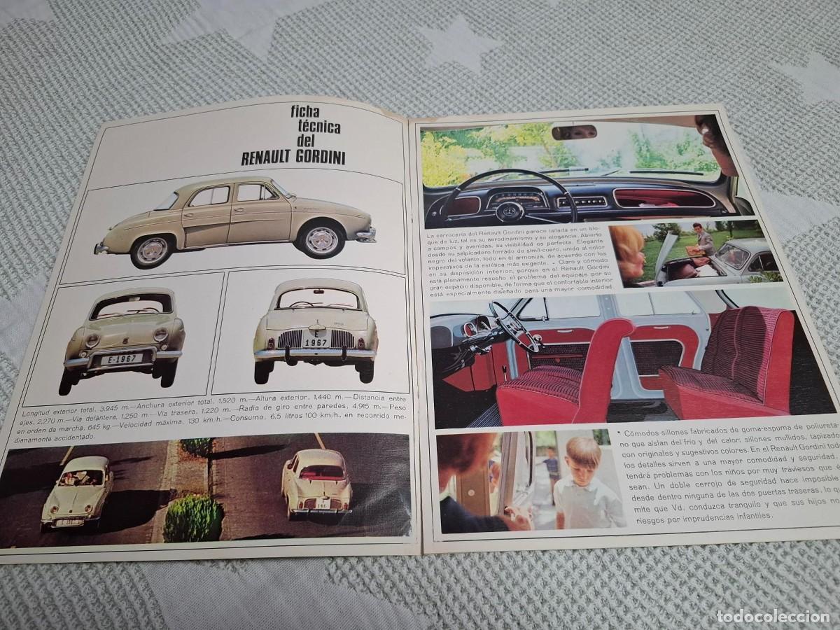 Coches y motocicletas: Cat&aacute;logo Original del Renault Gordini del a&ntilde;o 1965