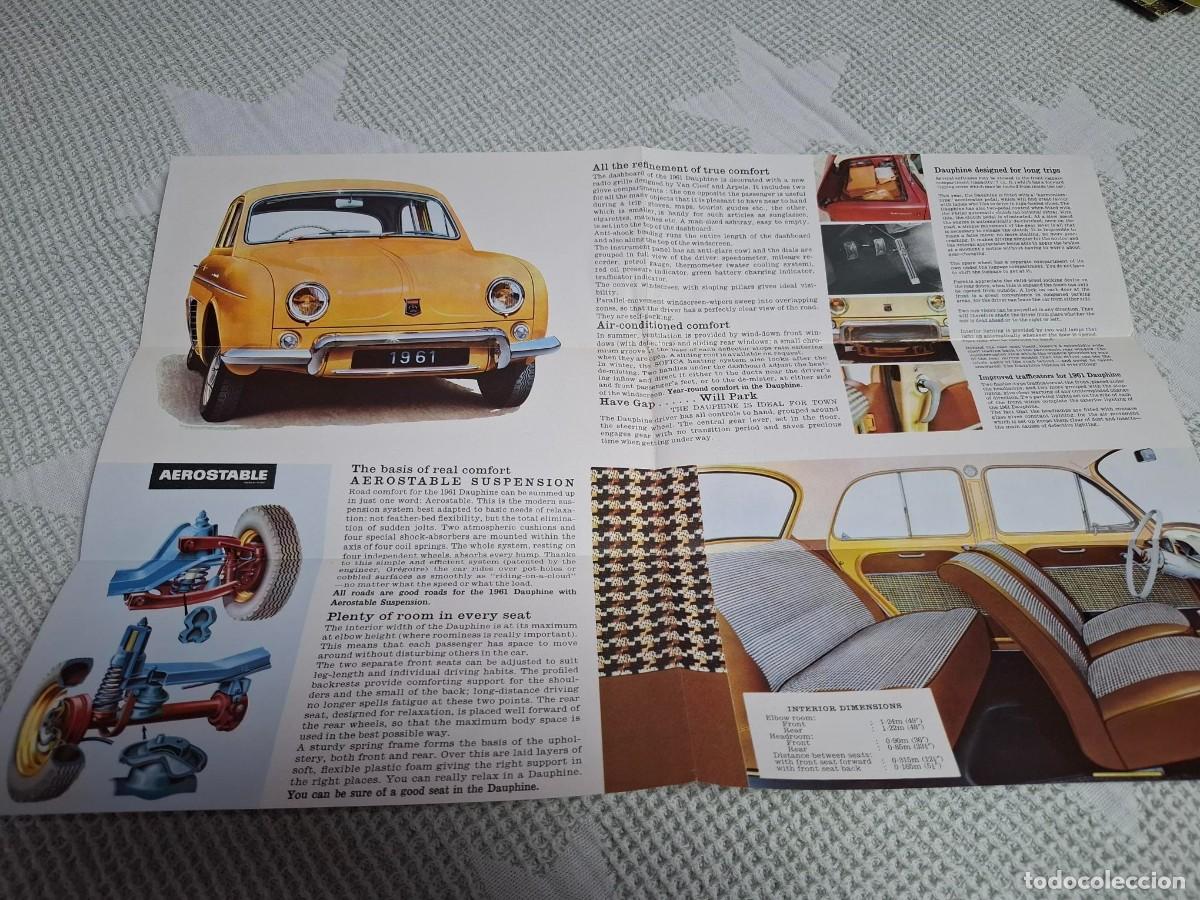 Coches y motocicletas: Folleto Original del Renault Dauphine del a&ntilde;o 1961