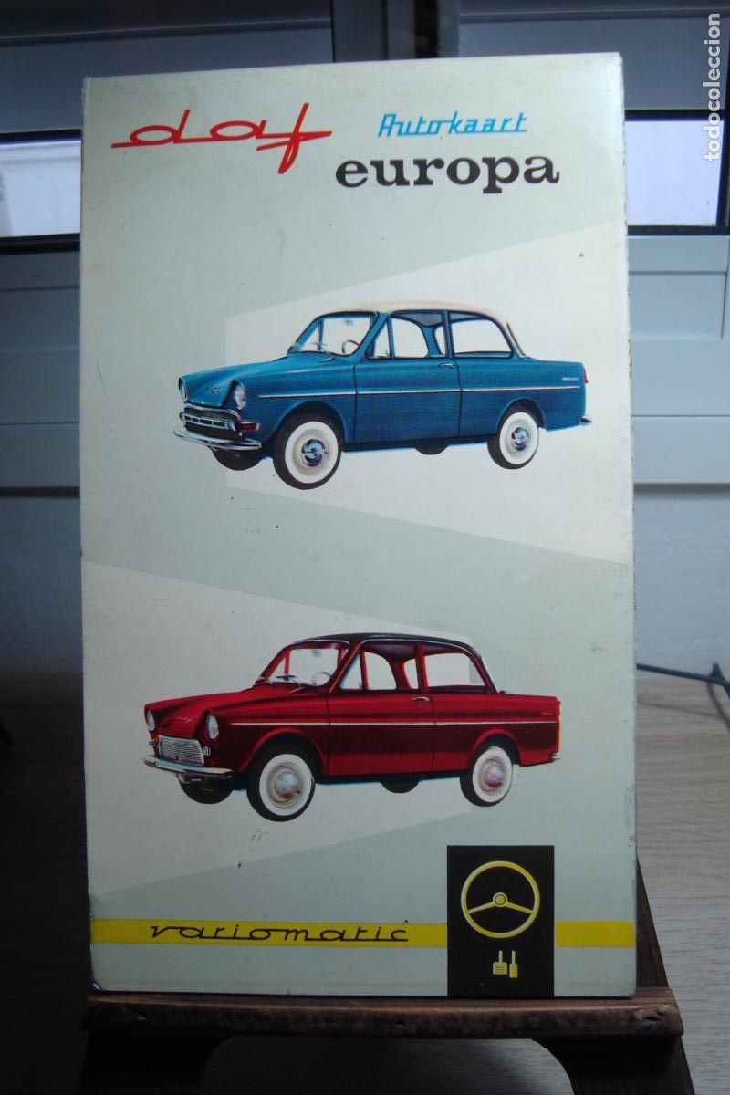 Coches y motocicletas: MAPA CARRETERAS. ROAD MAP DAF VARIOMATIC AUTOKAART EUROPA. VAN DOORNE'S EINDHOVEN NEDERLAND 1963