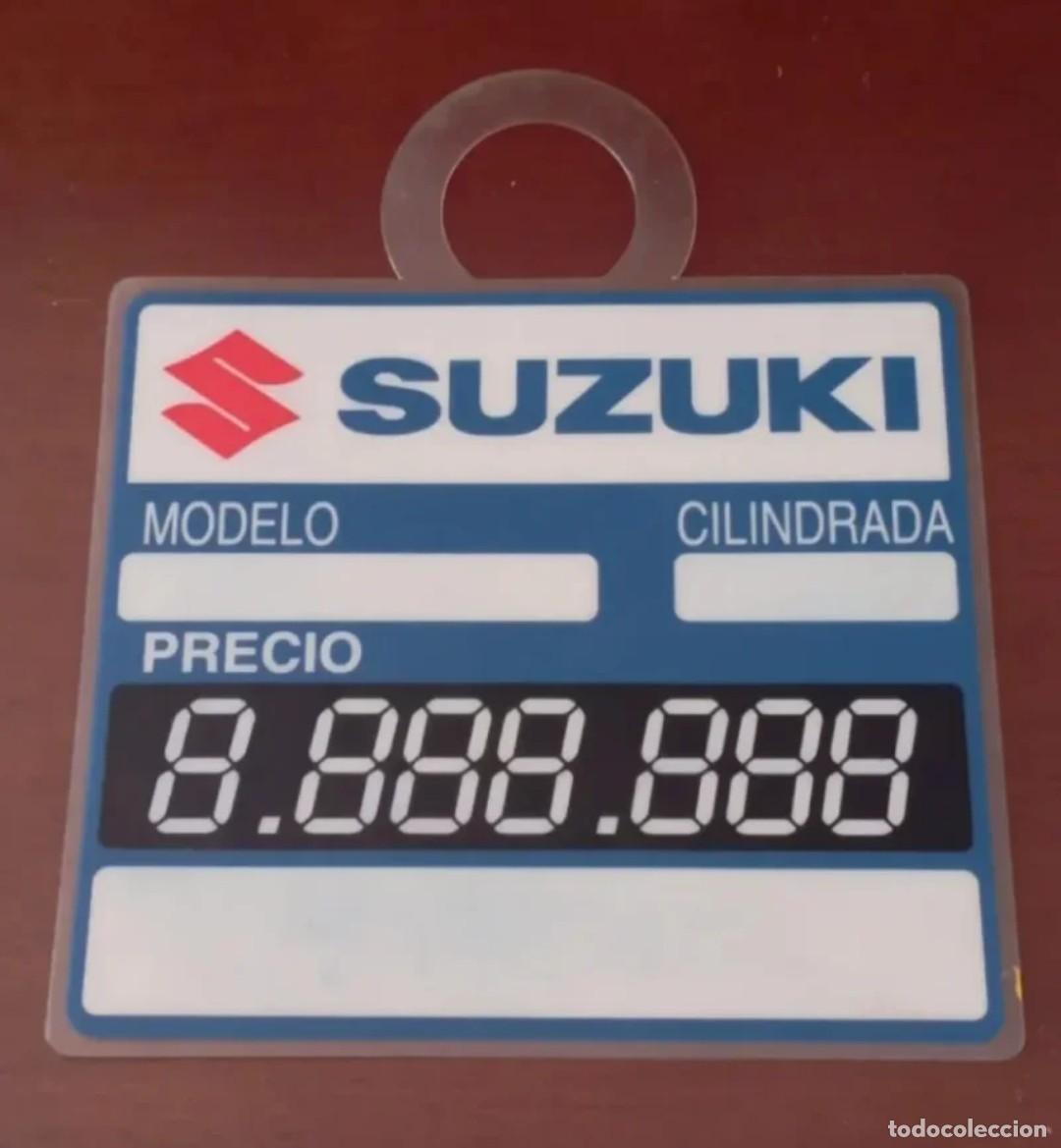 Voitures et Motocyclettes: Cartel Suzuki concesionario exposici&oacute;n retro 90s